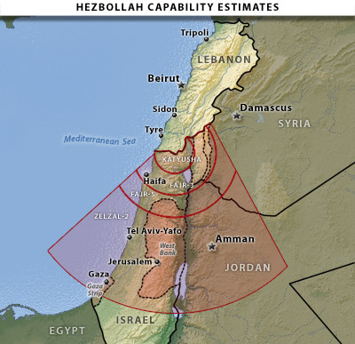 Hezbollah rocket range