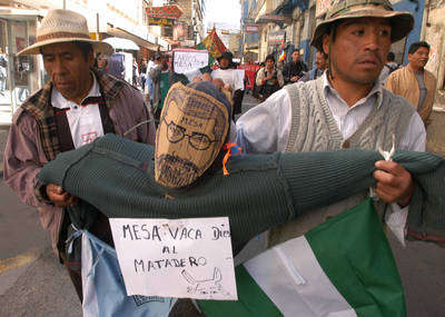 Inestabilidad en Bolivia