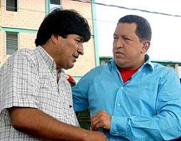 Hugo Chavez y Evo Morales