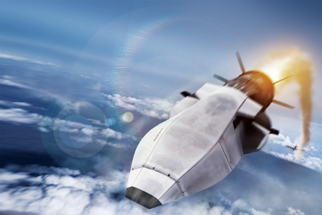 Launched from a B-52, the proposed X-51 hypersonic cruise missile could travel 600 miles in 10 minutes to strike elusive, fleeting targets. (Illustration by Render Room)